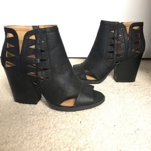 Maurices open toe booties. Size 9
